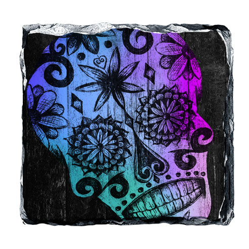 Rock Slate Coasters - Sugar Skulls - Design Options