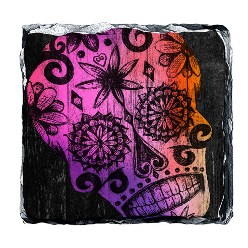 Rock Slate Coasters - Sugar Skulls - Design Options