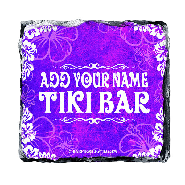 CUSTOMIZABLE Rock Slate Coasters - Tiki Themed 