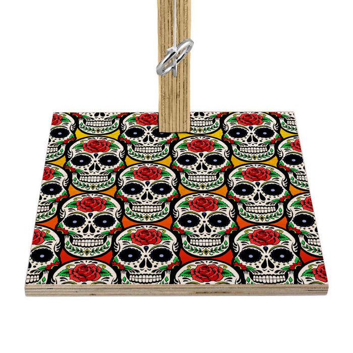 Small Tabletop Ring Toss Game - Sugar Skulls - Multiple Color Options Orange