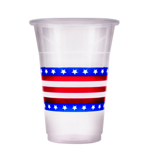 Soft Plastic Cups - Flag 20 Ct. - 16 ounce