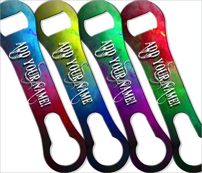 "ADD YOUR NAME" - V-ROD® Bottle Opener – Space Design – Several Color Options