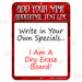 9" x 12" Dry Erase Specials Sign