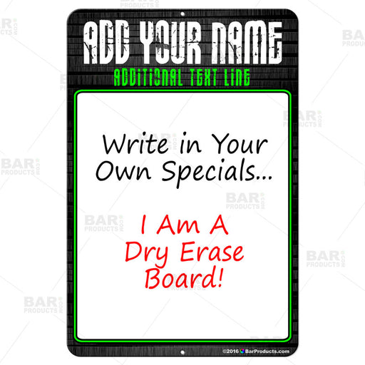 12" x 18" Dry Erase Specials Sign