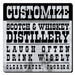 CUSTOMIZABLE Coaster - 3.5in Square Foam - Distillery Design