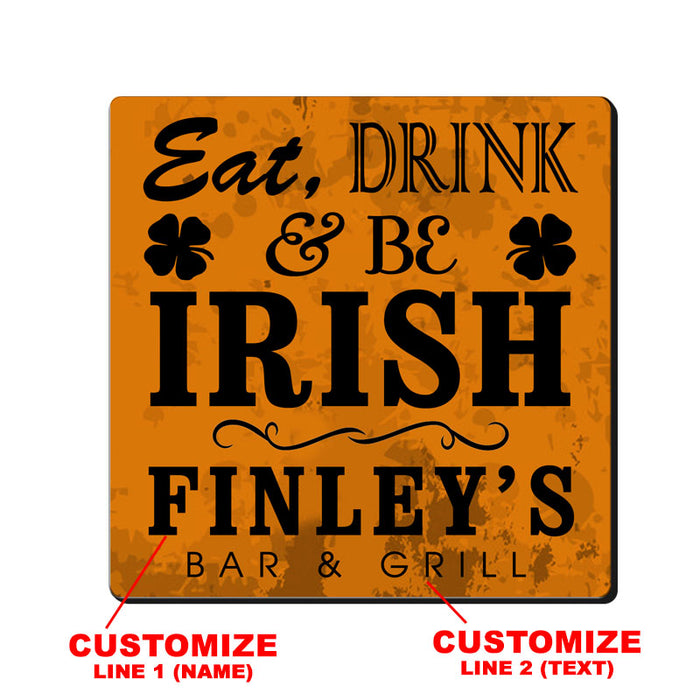 CUSTOMIZABLE Coaster - 3.5in Square Foam - Irish Design