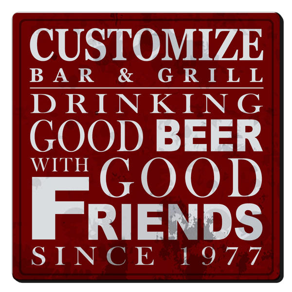 CUSTOMIZABLE Coaster - 3.5in Square Foam - Friends Design