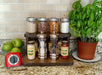 Counter Caddies™ - Walnut-Stained Straight Shelf - Culinary / Spice Rack - herbs and ingredients