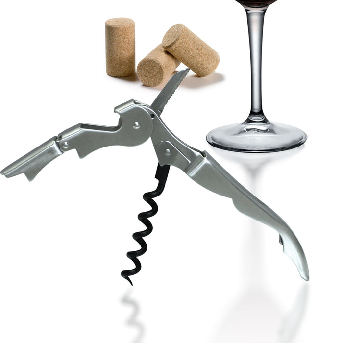 Corkscrew / Wine Opener - Double Lever - Stainless Steel