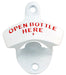 Stationary Bottle Openers - Open Bottle Here - White