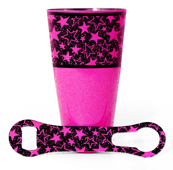 Printed Cocktail Shaker and V-Rod® Bar Set - Grunge Stars - Color Options