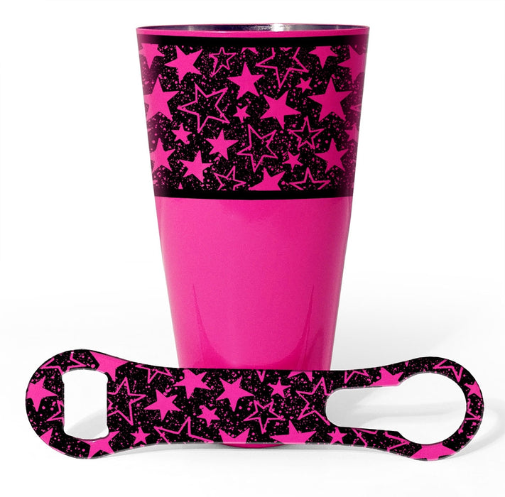 Printed Cocktail Shaker and V-Rod® Bar Set - Grunge Stars - Color Options