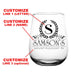 CUSTOMIZABLE - Stemless Wine Glass - 17 ounce - Crest Design 2