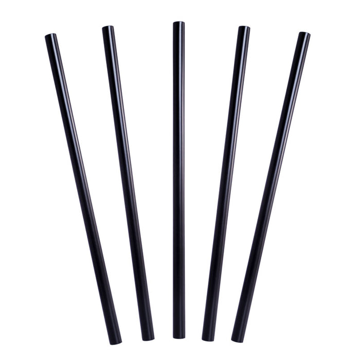 BarConic® Reusable Polypropylene Straws - 50 pack Black 250mm