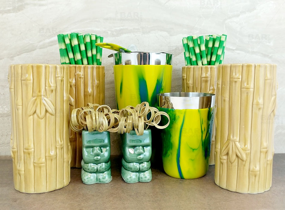 Tiki Drinkware Bar Set - Bamboo