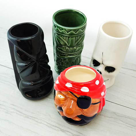 TIKI MUGS DRINKWARE PACKAGE 3 - SET OF 4