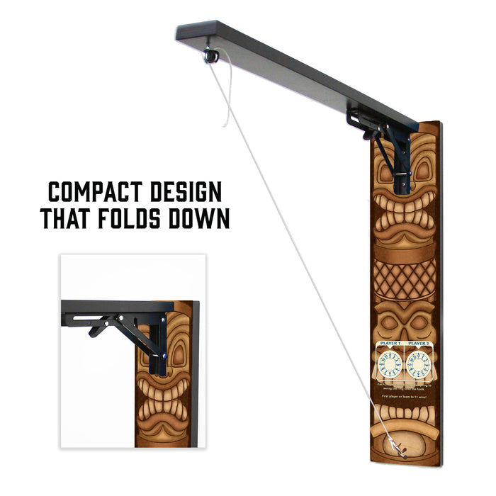 Wall Mounted Folding Ring Toss - Tiki Totem