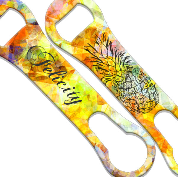 ADD YOUR NAME V-Rod&reg; Bottle Opener - Tribal Pineapple