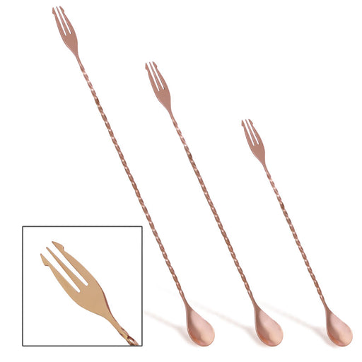 BarConic® Copper Trident Bar Spoons - Several Lengths Available