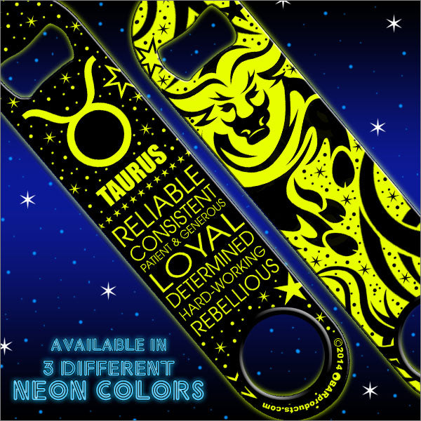 Kolorcoat™ NEON Zodiac Speed Bottle Opener - TAURUS