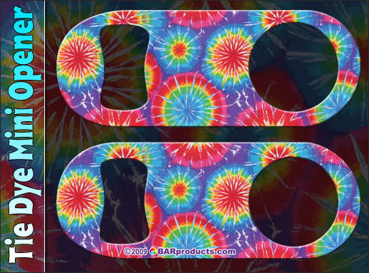 Mini Speed Bottle Opener / Bar Key - Tie Dye 2