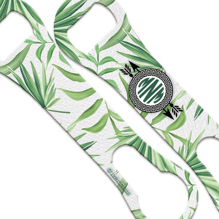 Green Palms - Monogram V-Rod® Bottle Opener