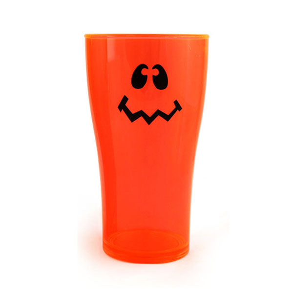 Wacky Jack O'Lantern Polycarbonate Cup - Neon Orange - 2 Sizes Available