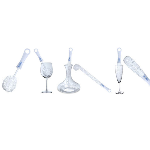 Decanter and Glass Brush Trio 