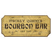 CUSTOMIZABLE Wood Plaque Sign - BOURBON BAR - Color Options