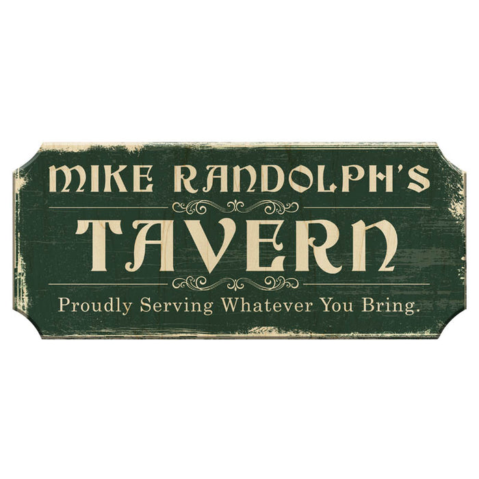 CUSTOMIZABLE Wood Plaque Sign - TAVERN - Color Options