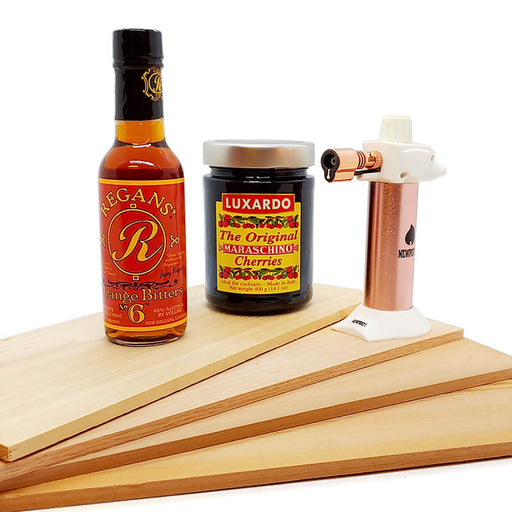 Smoked Cocktail Kit w/ Flavored Wood Planks - Bourbon Set