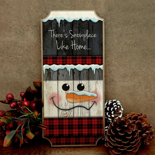 Wood Christmas Sign - Snowman