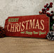 Wood Christmas Sign - Red Vintage Merry Christmas