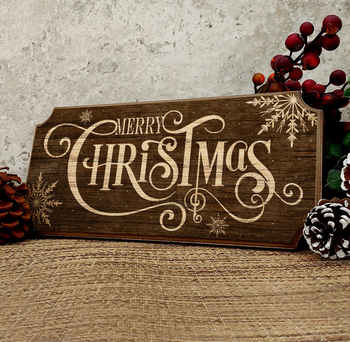 Wood Christmas Sign - Merry Christmas - Color Options