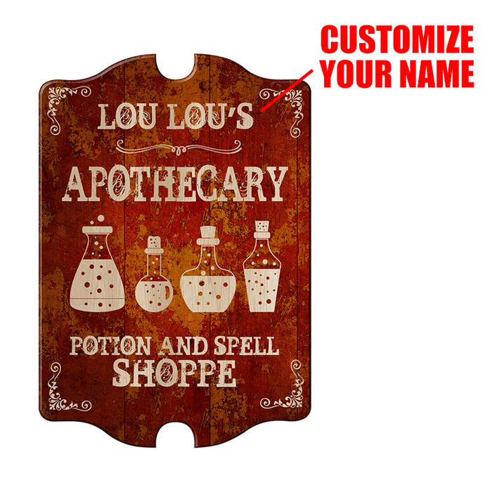 Custom Wood Sign - Tavern Shaped - Apothecary