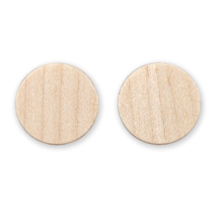 Wood Under Storage Liquor Shelves - Hardware Cover Caps (Natural, Set of 2)