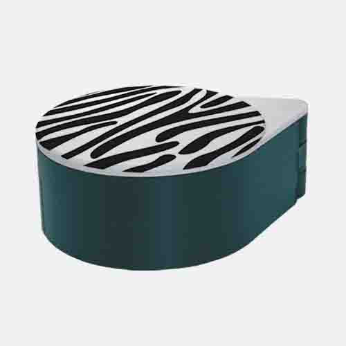 Glass Rimmer Lid - Zebra Pattern