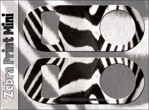 Mini Speed Bottle Opener / Bar Key - Zebra Print