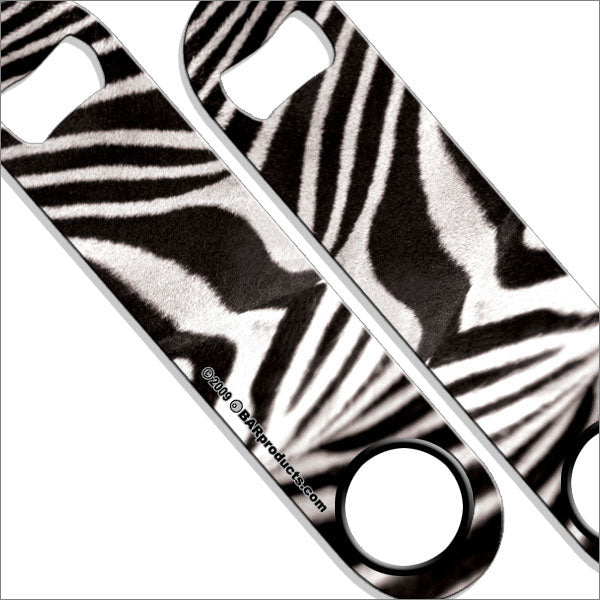 Speed Bottle Opener / Bar Key - Zebra Print